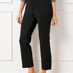 T By Talbots Black Ankle Pants With Zip Pockets